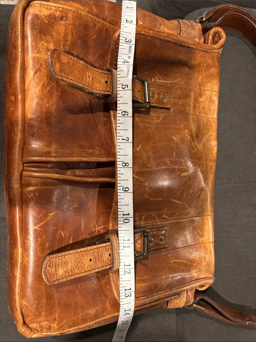 ONA The Prince Street Brown Leather Camera Messenger Laptop Bag antique cognac